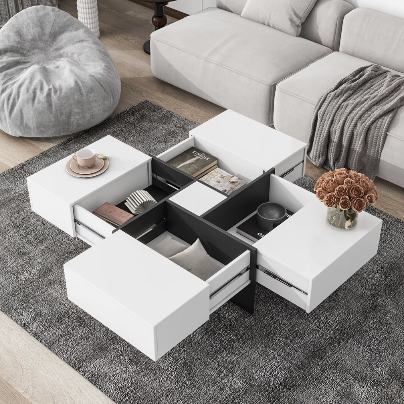 Extendable Storage Coffee Table